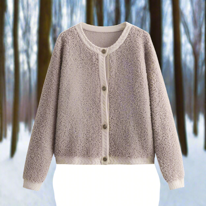 Lune London | Cardigan Jacket - Soft Teddy Texture - Open Front - Casual Cut