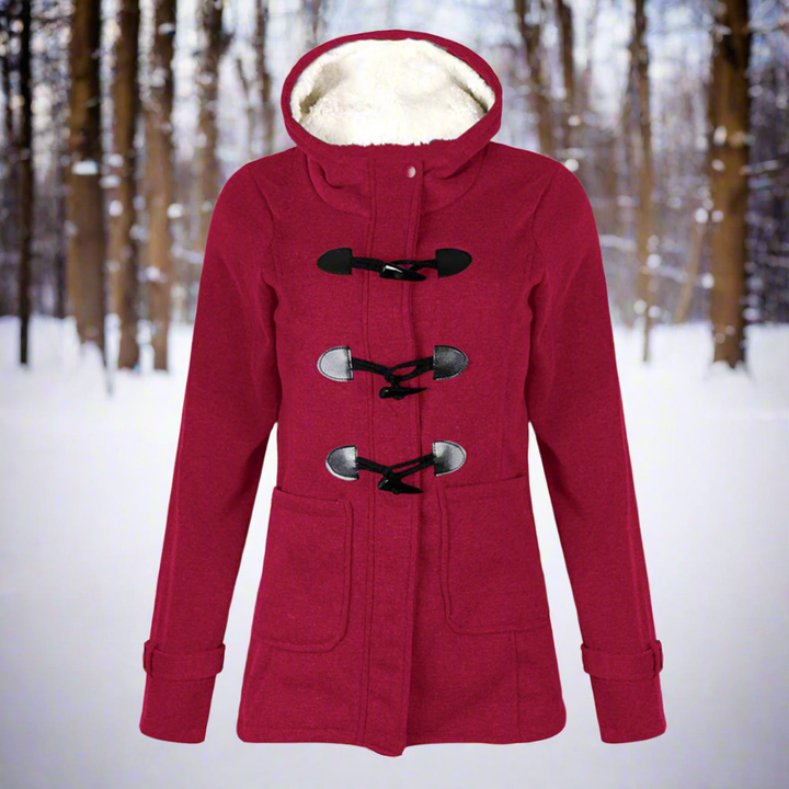 Lune London | Wool Toggle Duffle Coat Hooded Fuzzy Padded Duffle Coat