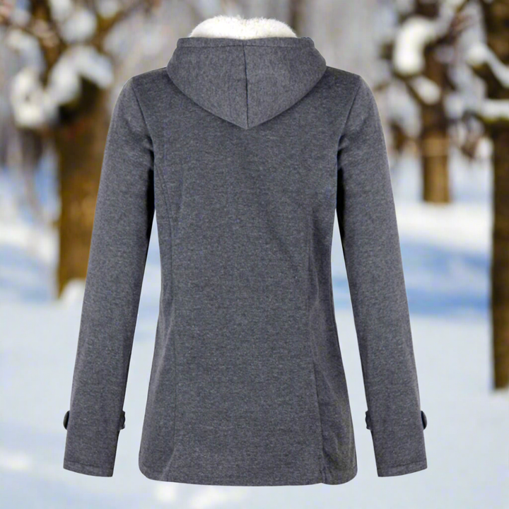 Lune London | Wool Toggle Duffle Coat Hooded Fuzzy Padded Duffle Coat