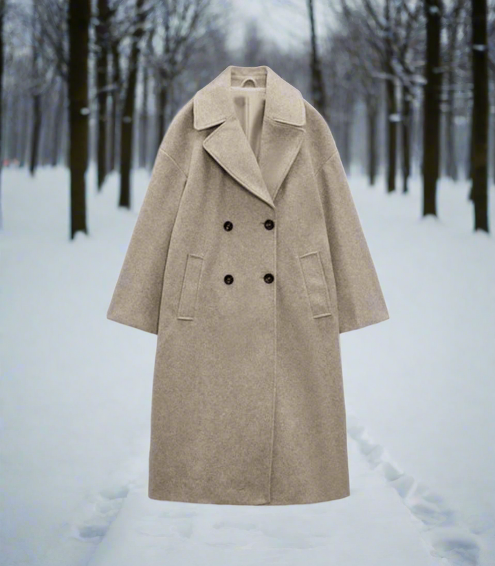 Lune London | Coat - Wool blend - Double-breasted & Long - Classic cut