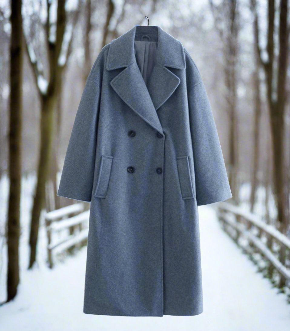 Lune London | Coat - Wool blend - Double-breasted & Long - Classic cut