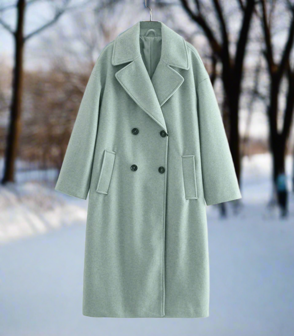 Lune London | Coat - Wool blend - Double-breasted & Long - Classic cut