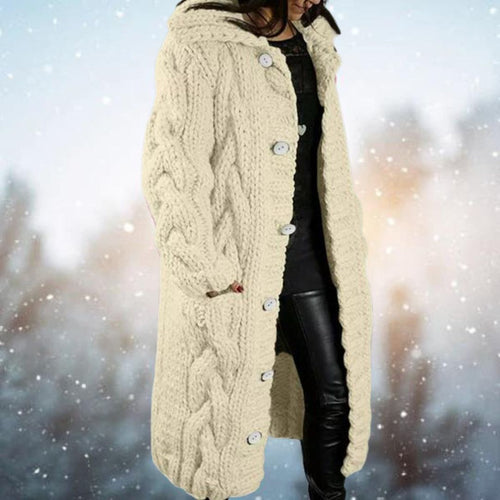 Lune London | Extended Cardigan with Braided Design Robust Acrylic Wool Perfect for Cold Weather