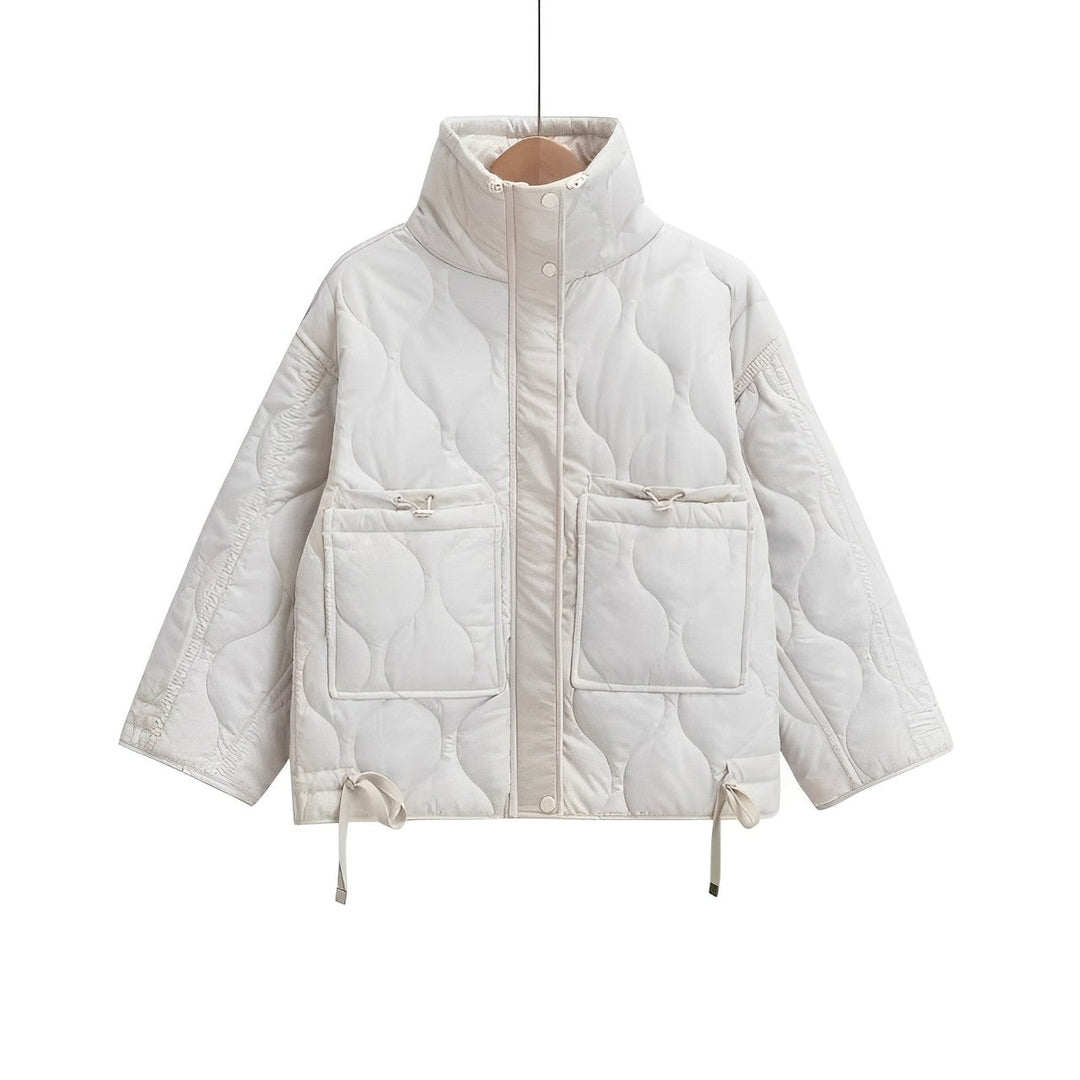 Lune London | Women's hip-length cotton jacket with stand-up collar and drawstring