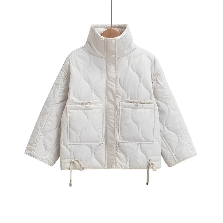 Lune London | Women's hip-length cotton jacket with stand-up collar and drawstring