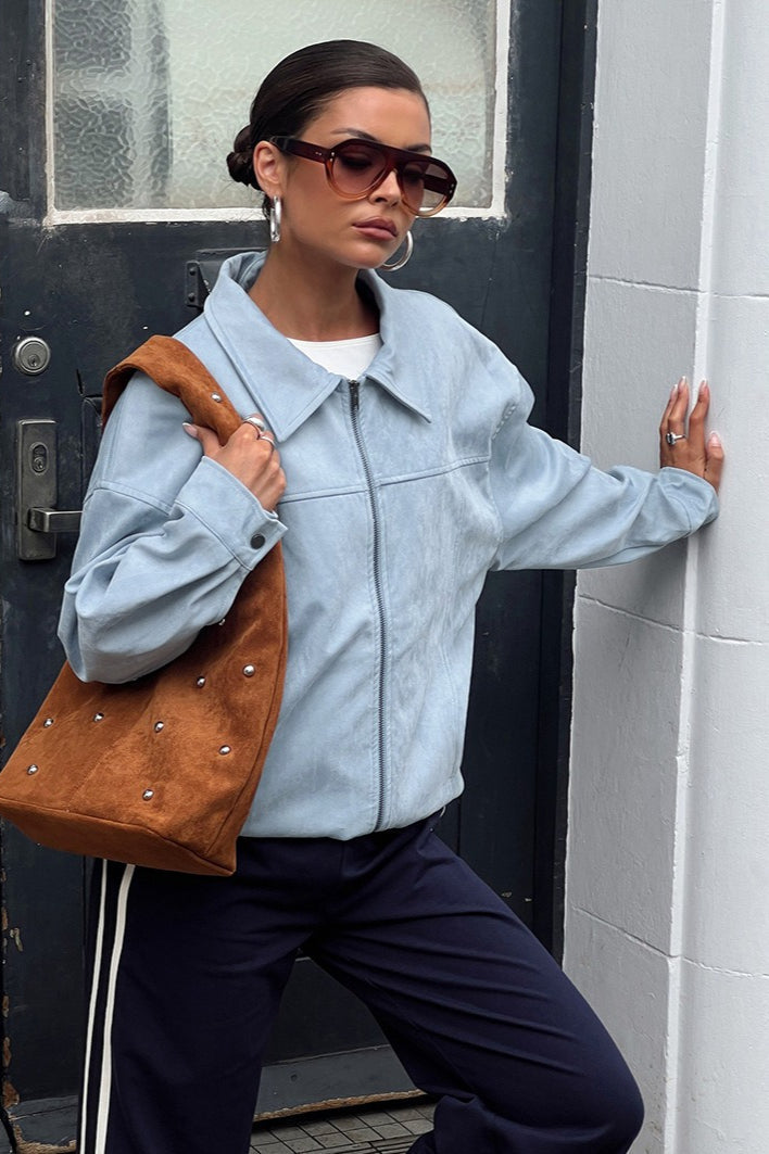 Lune London | Blue Suede Jacket