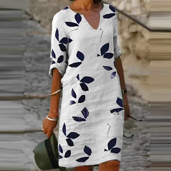 Lune London | Stunning summer dress with leaf print for women