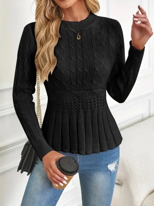 Lune London | Cozy stylish chunky knit sweater with round neckline