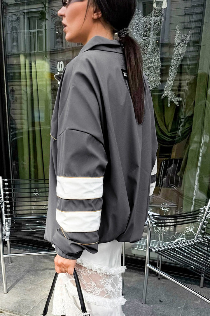 Lune London | Stand Collar Color Block Jacket