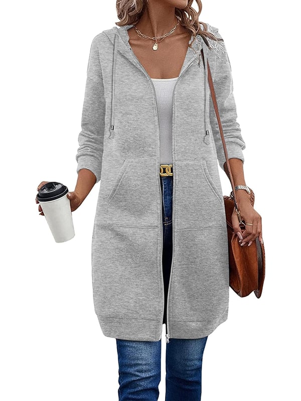 Lune London | Long hooded jacket with zipper