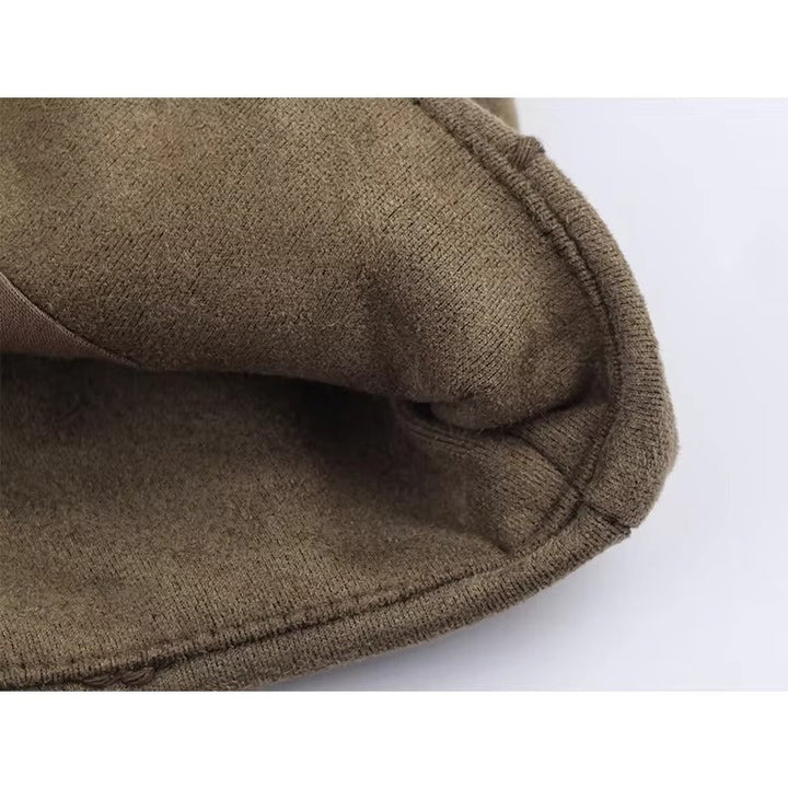 Lune London | Bomber jacket with suede texture and embroidery
