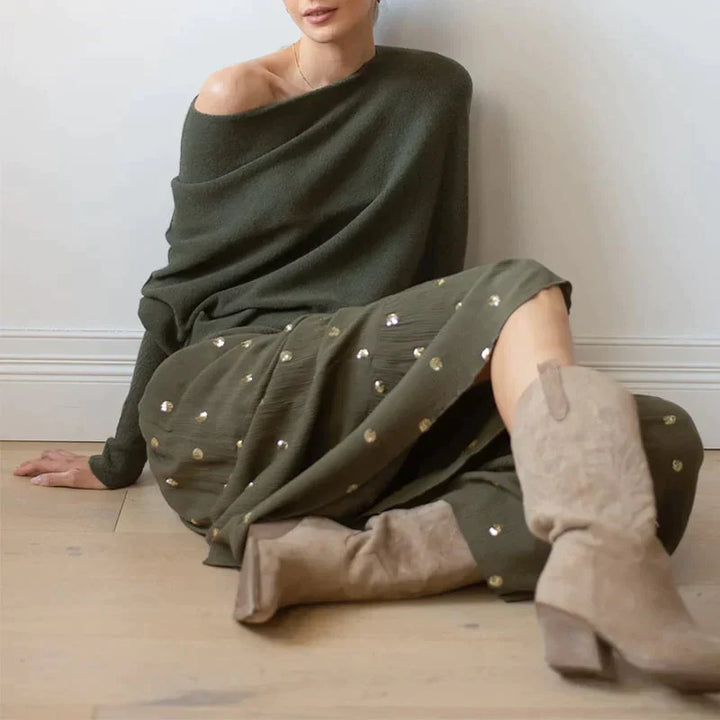Lune London | Asymmetrically Draped Sweater