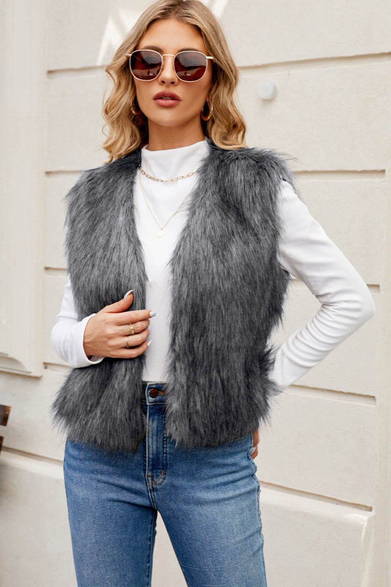 Lune London | Faux Fur Vest Elegant and Timeless Soft Comfort