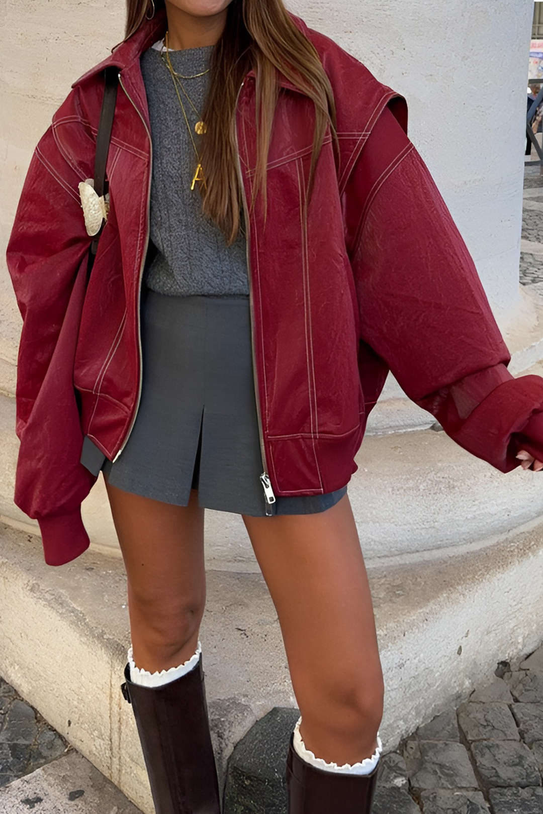 Lune London | Solid Colors Collar Zipper Jacket