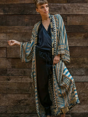 Lune London | Boho Kimono In Plus Size with Ties