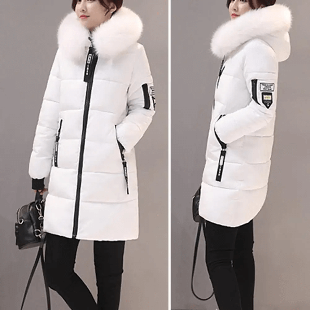 Women’s Cotton Winter Coat with Hood – Mid-Length & Warm | Lune London