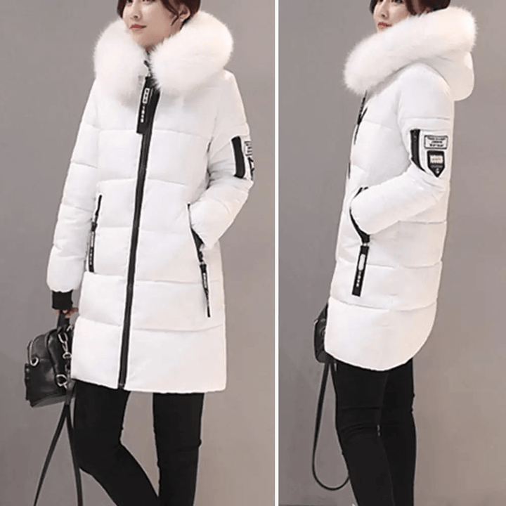Women’s Cotton Winter Coat with Hood – Mid-Length & Warm | Lune London