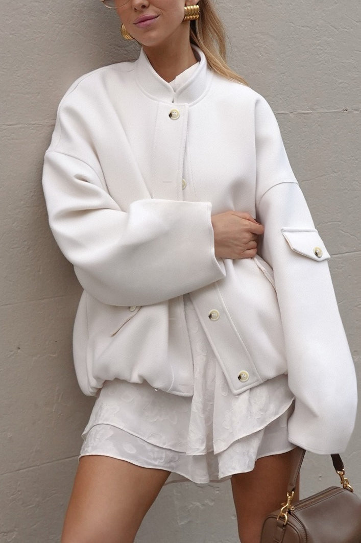 Lune London | Stand collar loose jacket