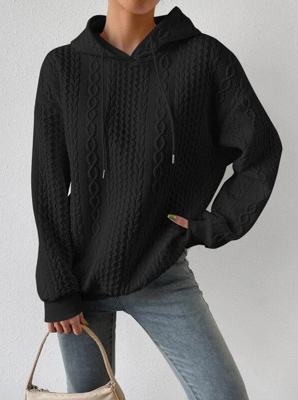 Lune London | Hooded jacquard sweater