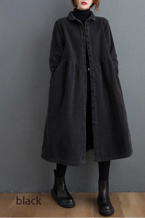 Lune London | black and green corduroy coats Inspiration thick fitted coats for women
