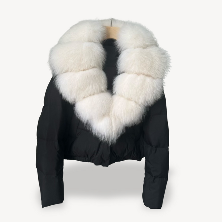 Lune London | Winter Puffer Jacket with Faux Fur Collar for Women