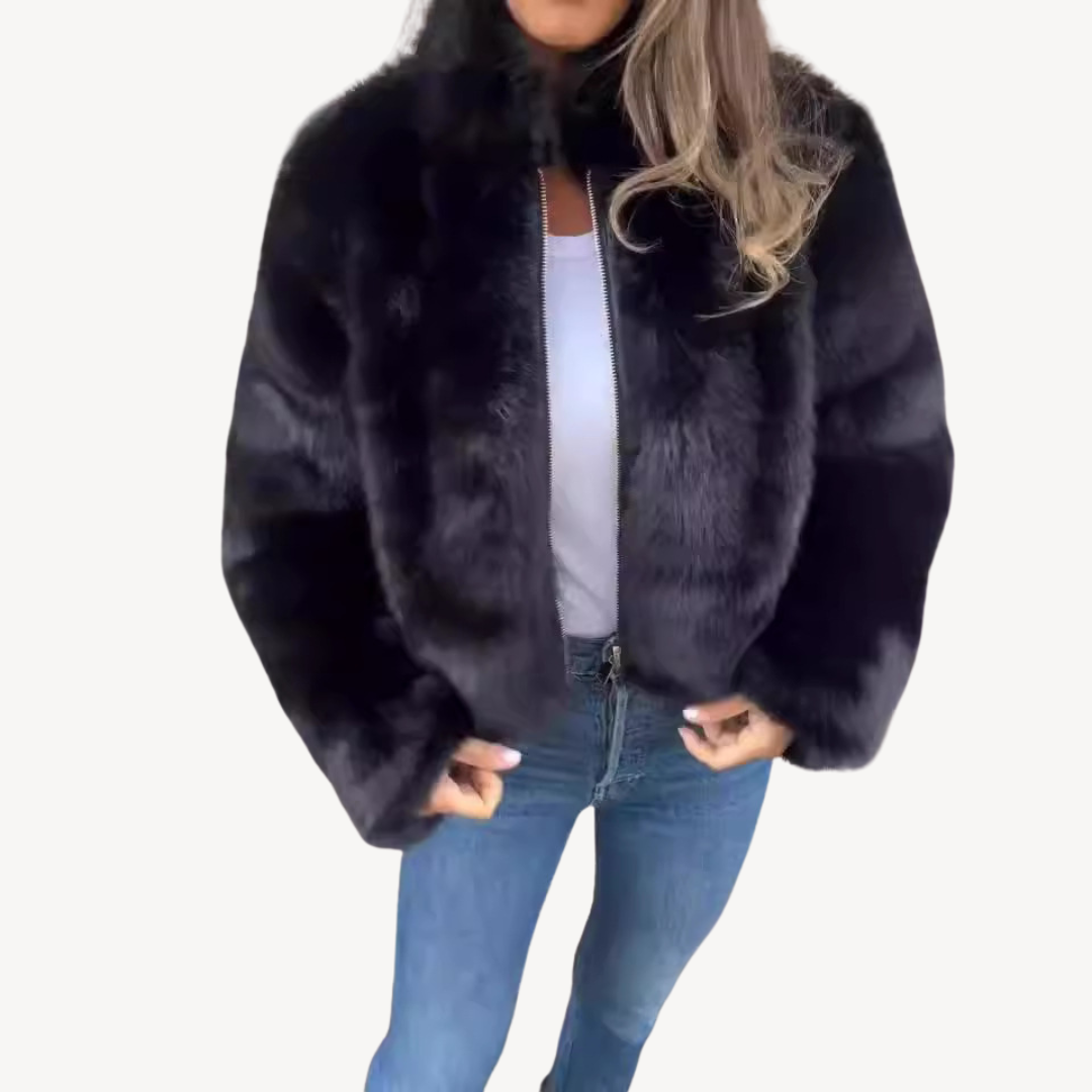 Lune London | Women's Faux Fur Zip-Up Jacket