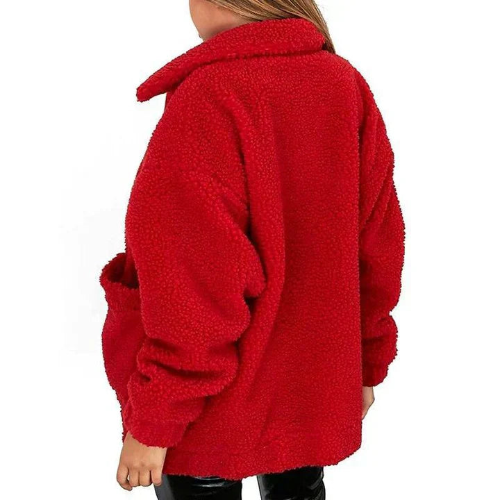 Lune London | Women's Fleece Sweatshirt with Wide Collar