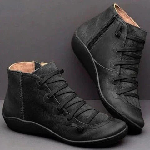 Lune London | Ankle Boots - Genuine Leather - Zipper - Stylish Design - Comfortable Sole