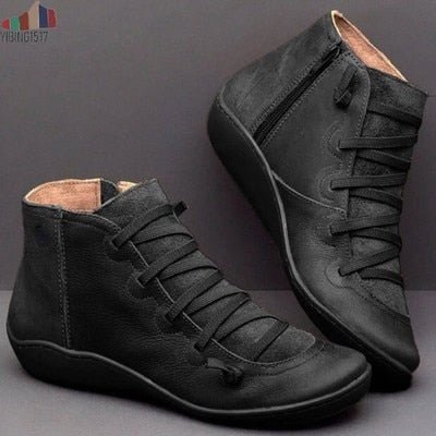 Lune London | Ankle Boots - Genuine Leather - Zipper - Stylish Design - Comfortable Sole