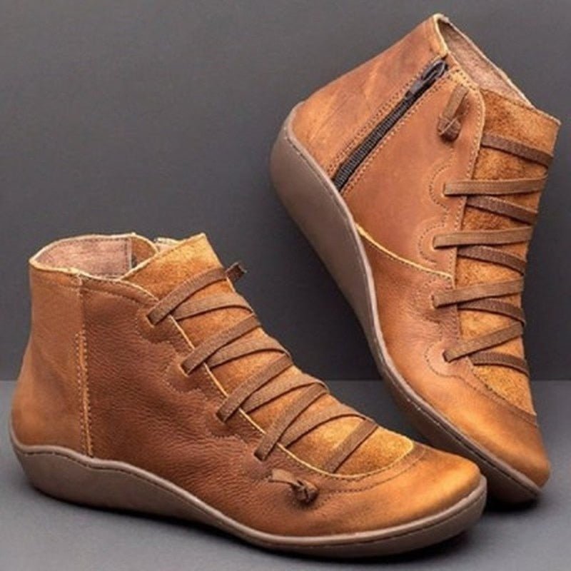 Lune London | Ankle Boots - Genuine Leather - Zipper - Stylish Design - Comfortable Sole