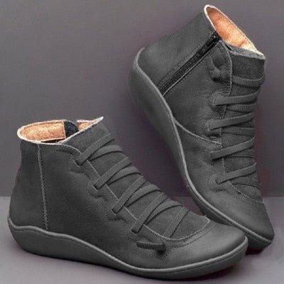 Lune London | Ankle Boots - Genuine Leather - Zipper - Stylish Design - Comfortable Sole