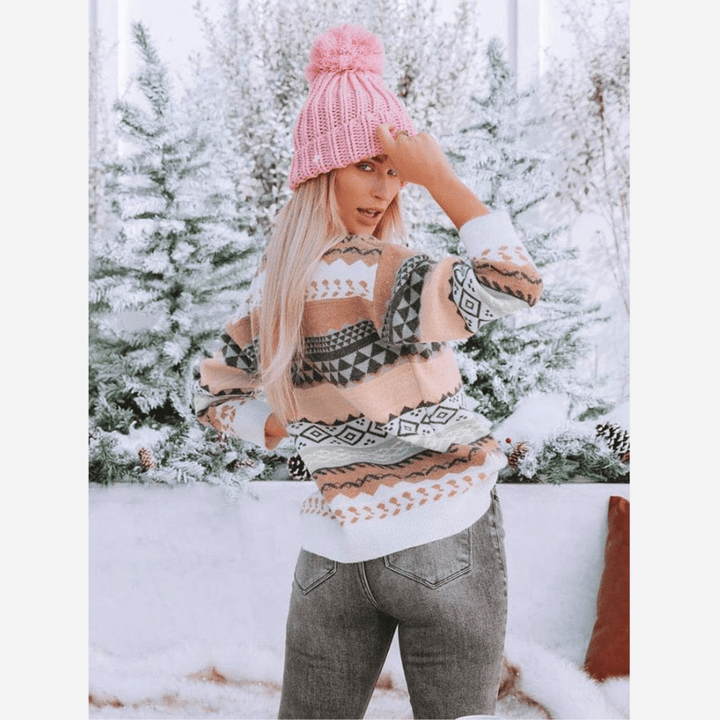 Lune London | Boheme Patterned Knit Sweater Soft Knit Quality Winter Comfort