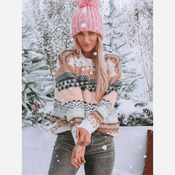 Lune London | Boheme Patterned Knit Sweater Soft Knit Quality Winter Comfort