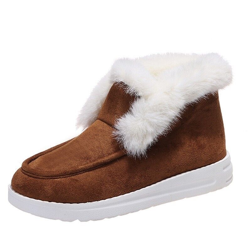 Lune London | Winter loafers - Slip-on suede loafers with fur lining