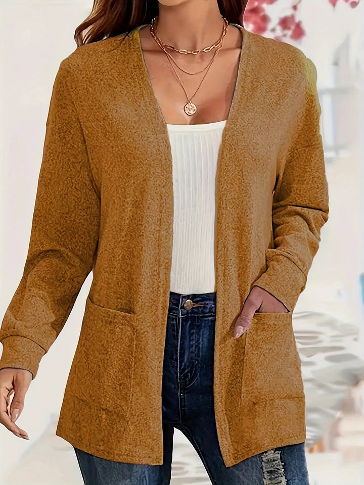 Lune London | Stylish Cardigan with Open Front & Pockets