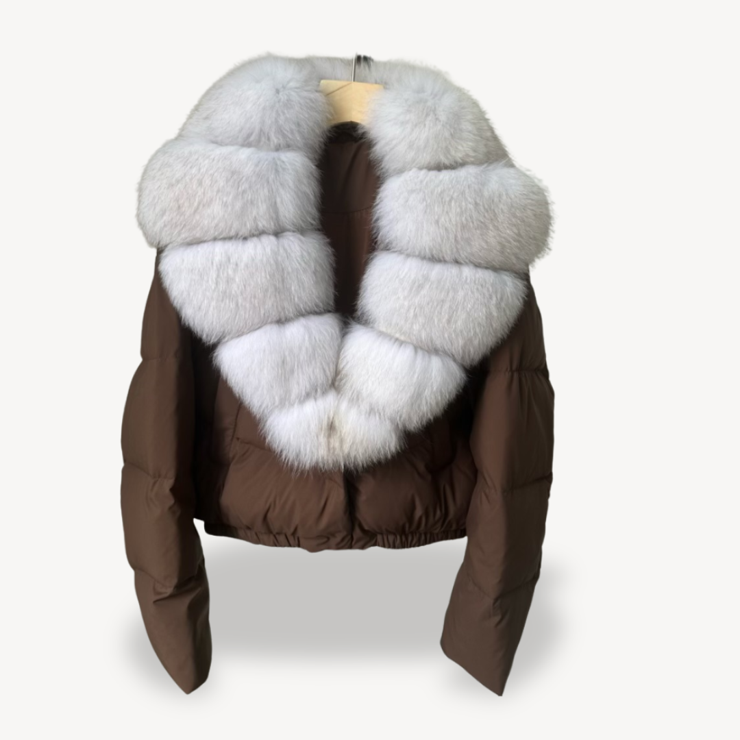 Lune London | Winter Puffer Jacket with Faux Fur Collar for Women