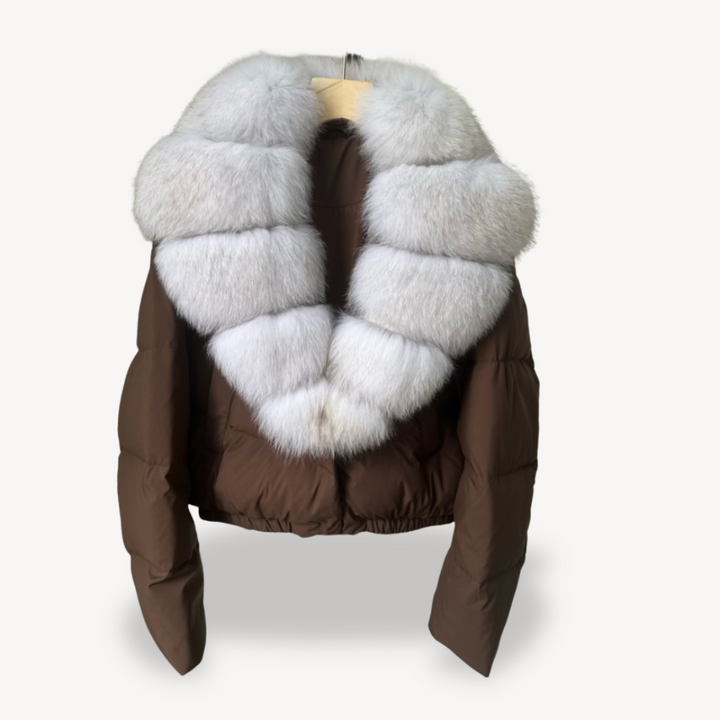 Lune London | Winter Puffer Jacket with Faux Fur Collar for Women