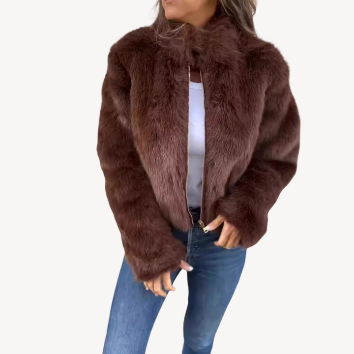Lune London | Women's Faux Fur Zip-Up Jacket
