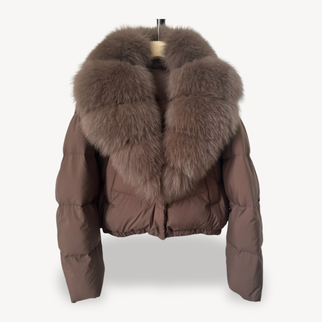 Lune London | Winter Puffer Jacket with Faux Fur Collar for Women
