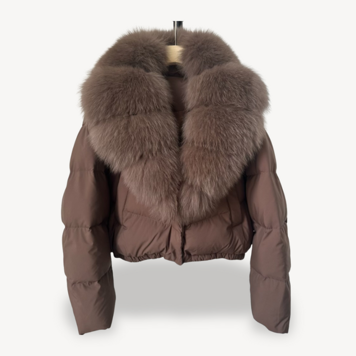 Lune London | Winter Puffer Jacket with Faux Fur Collar for Women