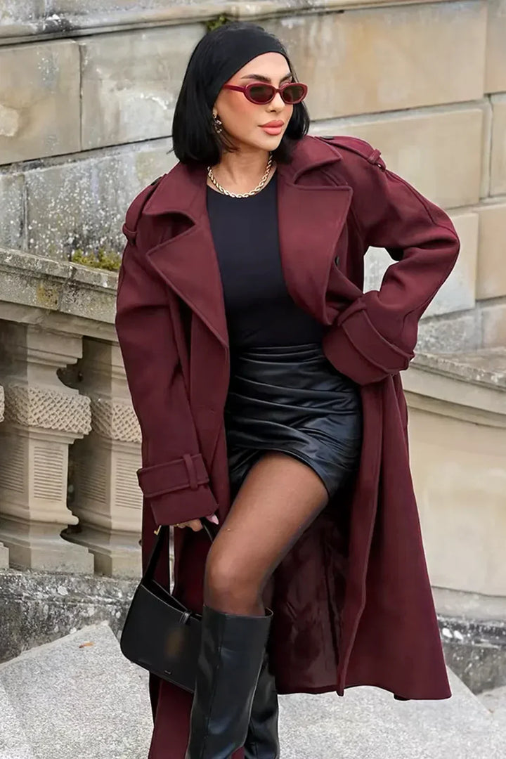 Lune London | Elegant Burgundy Coat