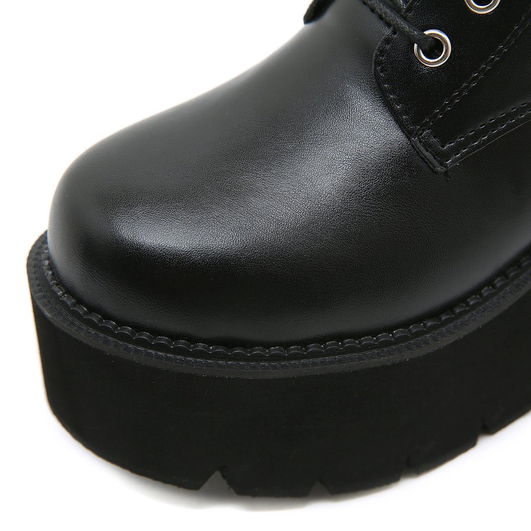 Lune London | Black Boots with High Heels In Martens Style