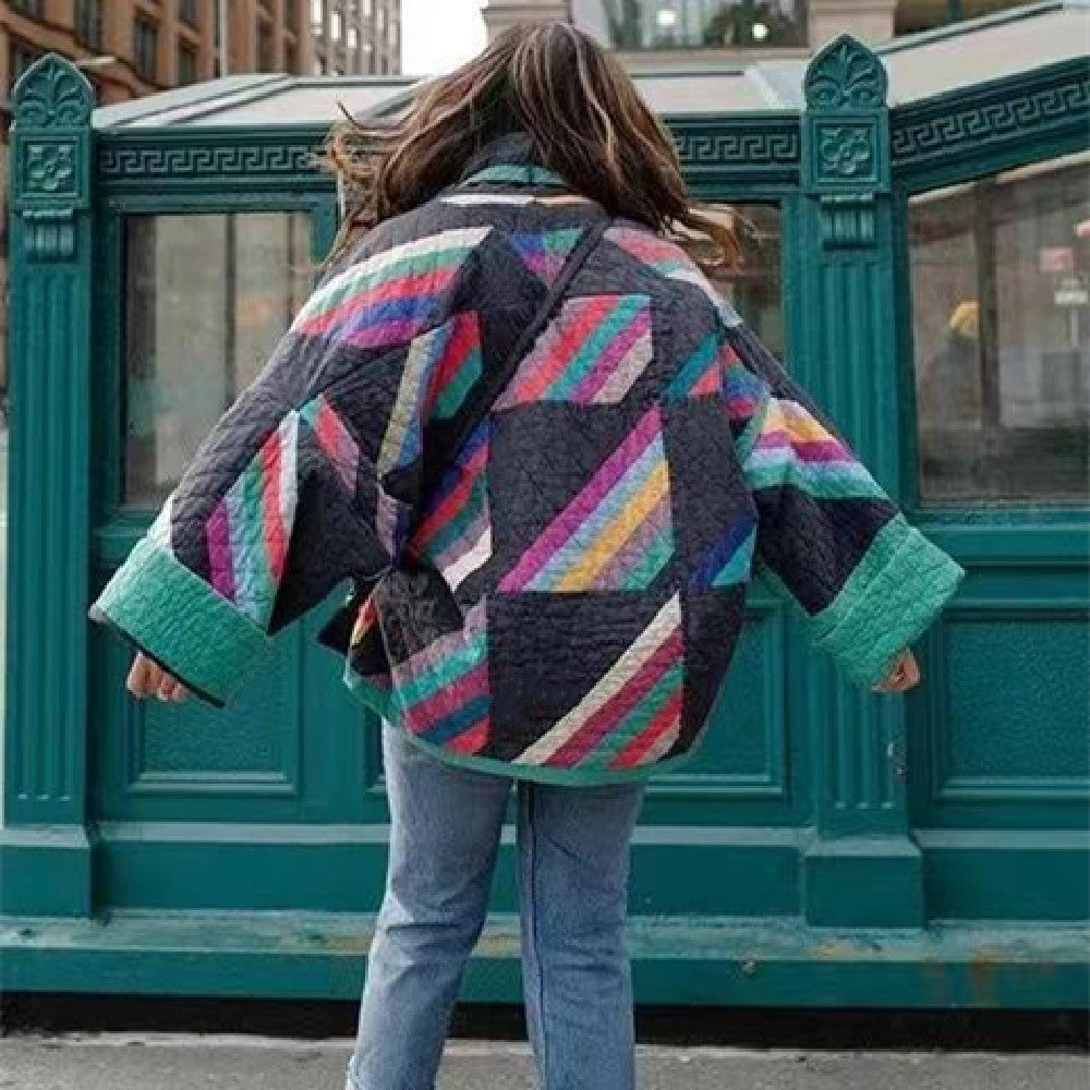 Lune London | Casual vintage printed floral cotton jacket for women