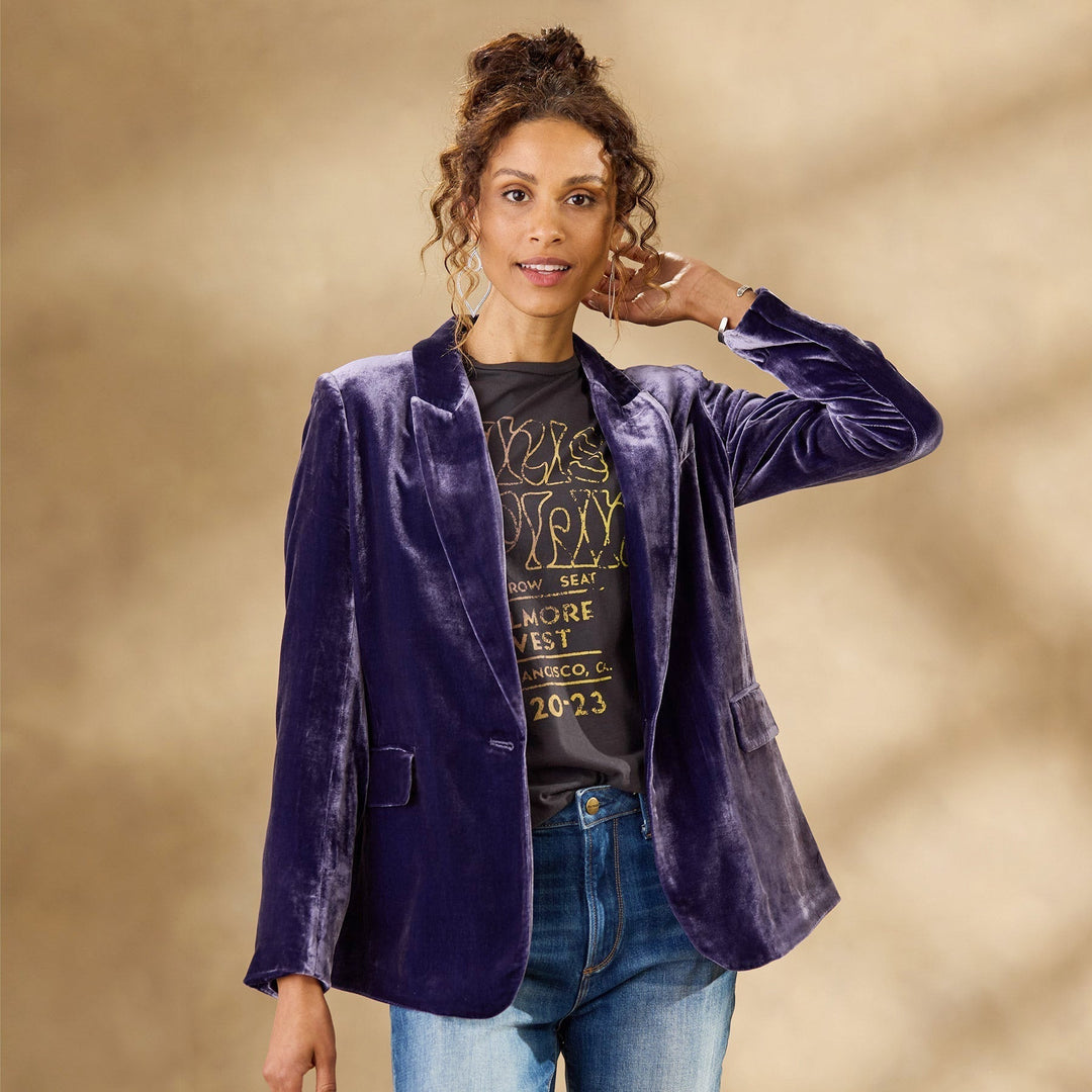Lune London | Embroidered Velvet Autumn Jacket