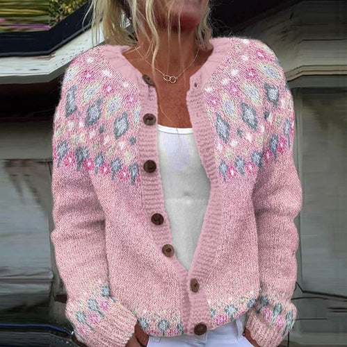 Lune London | Knit cardigan with pattern Stylish buttons Warm and Cozy