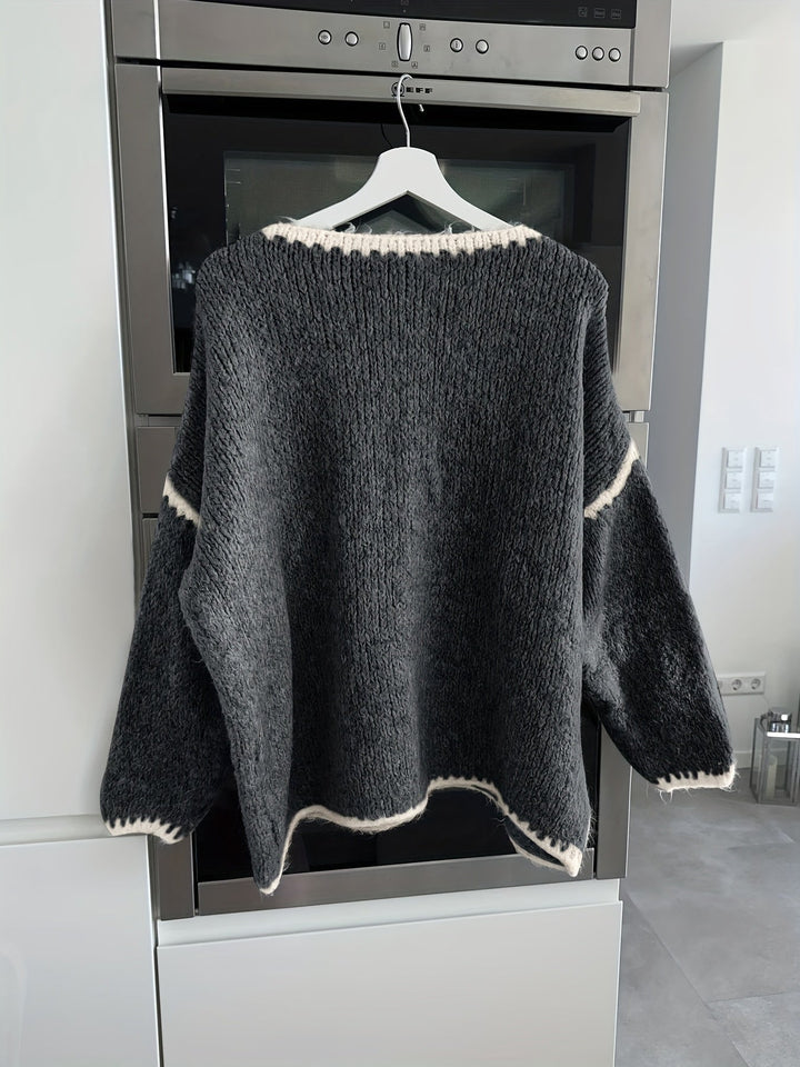 Lune London | Loose Knit Sweater Soft and Cozy Unique Crochet Details