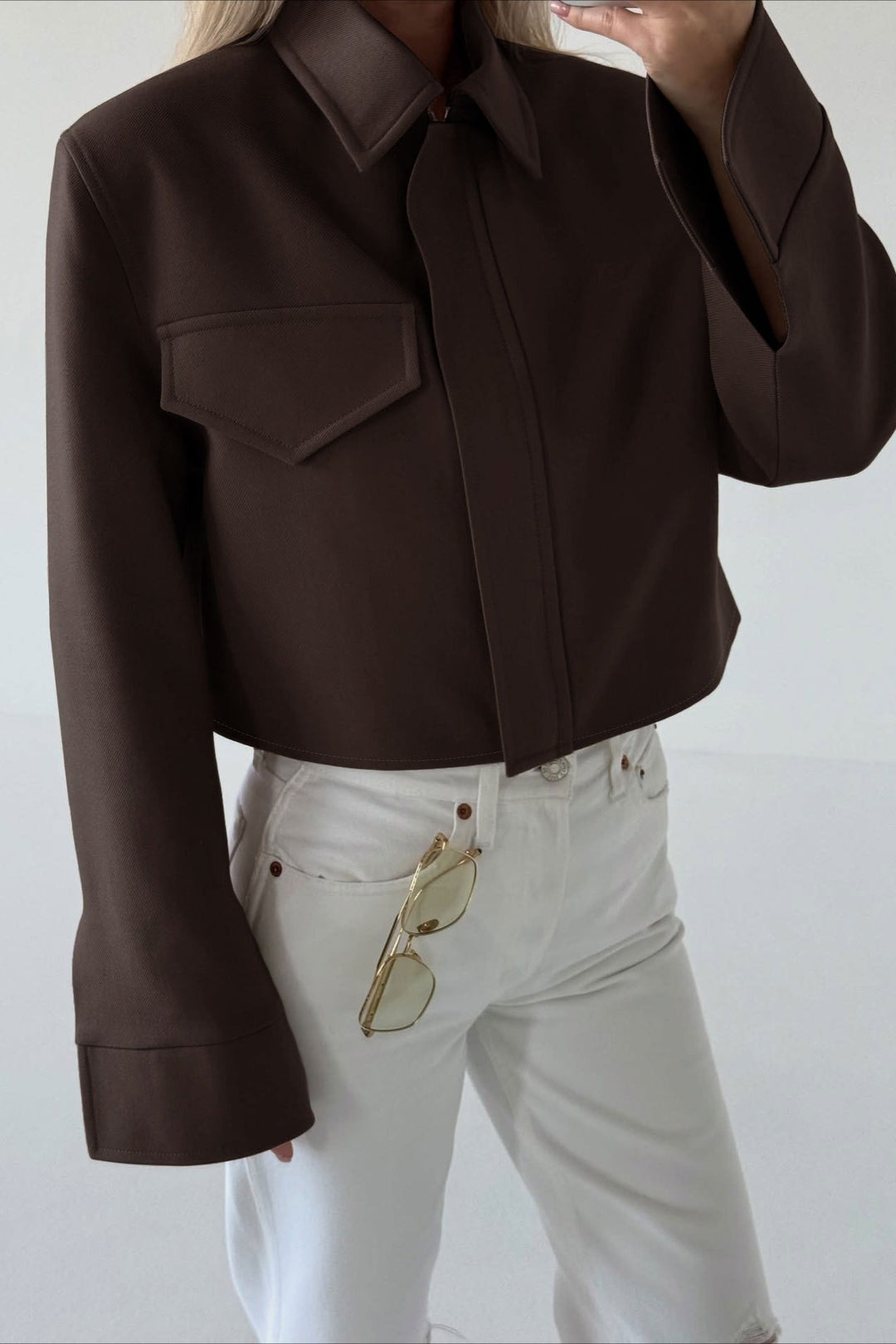Lune London | Length Brown Zip Jacket