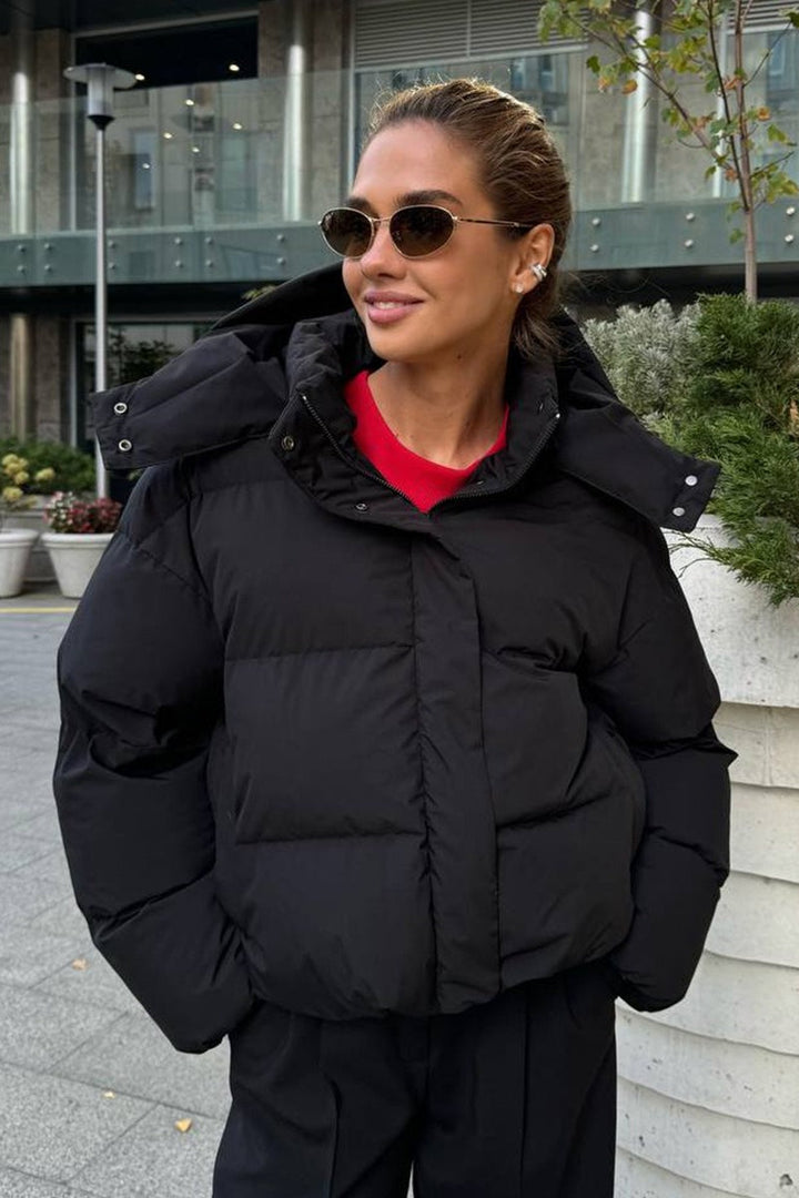 Lune London | Fit Cropped Hooded Puff Jacket