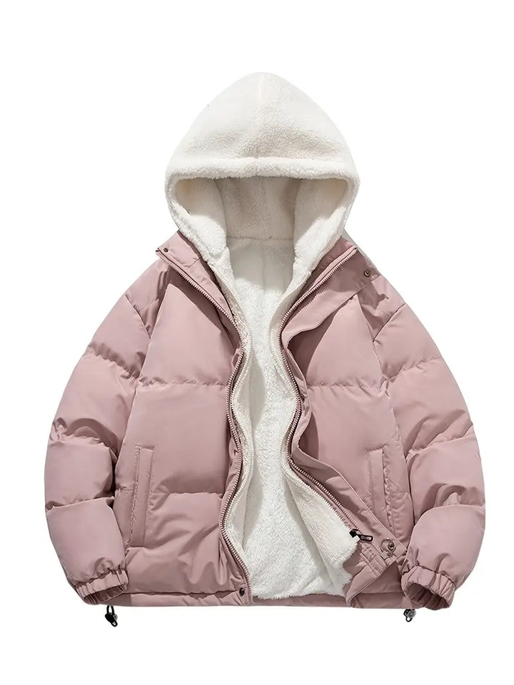 Lune London | Winter fleece jacket with hood - Stylish and warm for winter