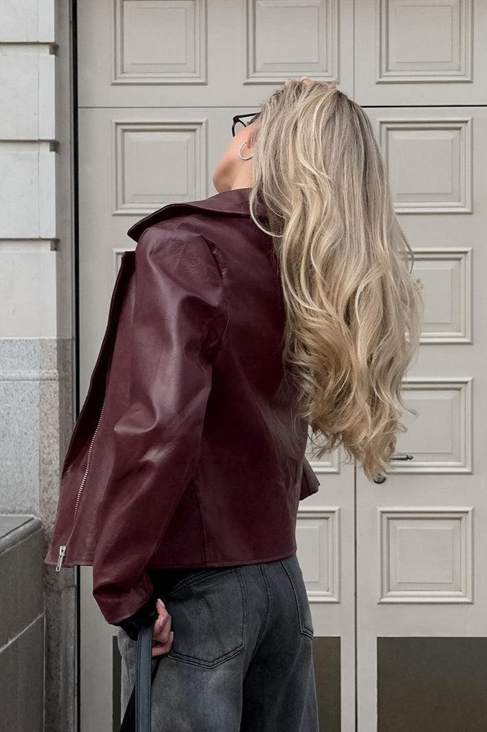 Lune London | Red PU Leather Jacket